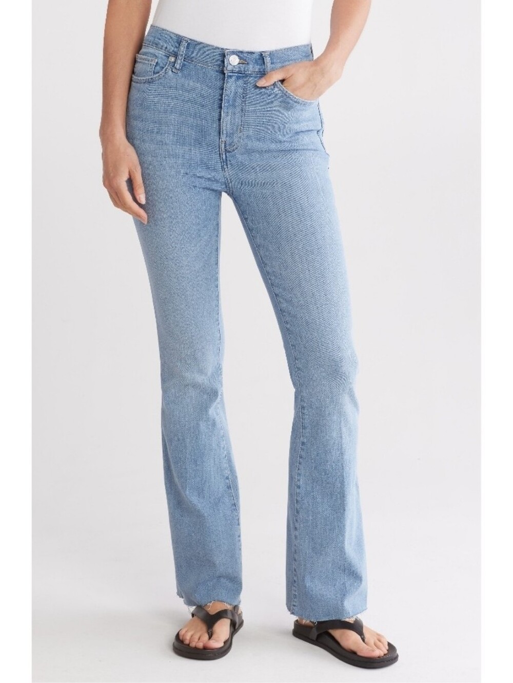 NWT Frame Le Easy High Waist Raw Hem Jeans, Size 27